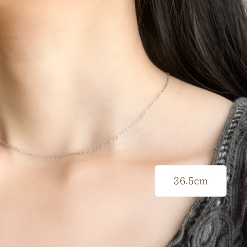 つけっぱなしOK 華奢シルバーチェーンチョーカーネックレス(サージカル