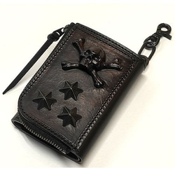 3色選択　ラウンドファスナークロコダイル  ミニ財布  本革　手染め手作り 3色選択 ラウンドファスナークロコダイル ミニ財布 本革 手染め