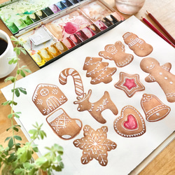 ジンジャーブレッド デコシート（マスキングシール）【在庫僅少】 3枚目の画像
