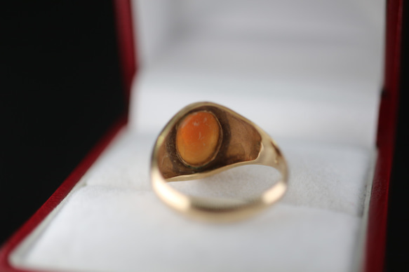 英国 1967年 ゴールド ビンテージ ヴィンテージ 指輪 カメオ リング 純金率 375 9ct レディース J130 7枚目の画像