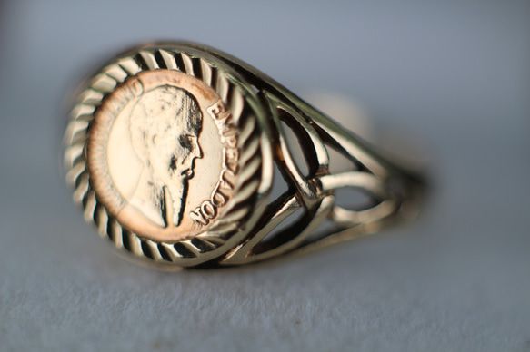 英国 ゴールド ビンテージ ヴィンテージ 指輪 コイン リング 純金率 375 9ct ジュエリー レディース J131 8枚目の画像