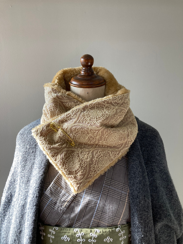 刺繍付きマフラー 【公式通販】