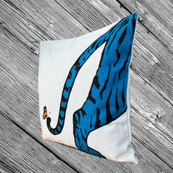 森林抱枕 藍色虎屁股圖案 - 檜木香 - 第5張的照片