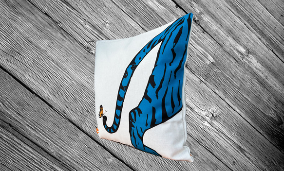 森林抱枕 藍色虎屁股圖案 - 檜木香 - 第5張的照片