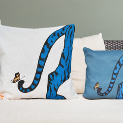 森林抱枕 藍色虎屁股圖案 - 檜木香 - 第2張的照片