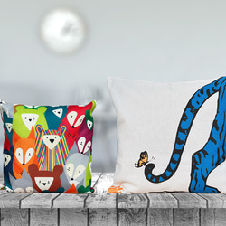 森林抱枕 藍色虎屁股圖案 - 檜木香 - 第6張的照片