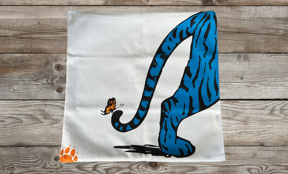 森林抱枕 藍色虎屁股圖案 - 檜木香 - 第7張的照片