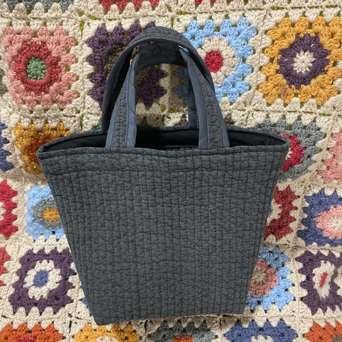 イブル ハンドメイド レッスンバッグ チャコールグレー ヌビ 