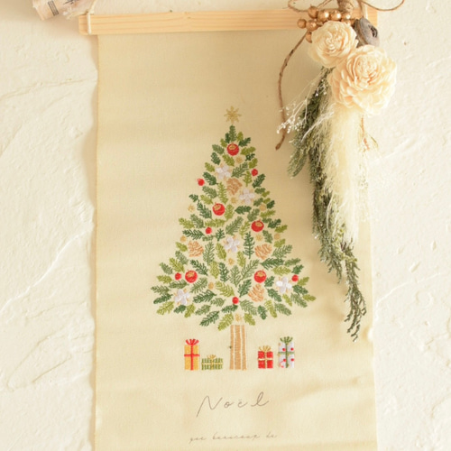 クリスマスツリータペストリー タペストリー・壁掛け 花結 通販