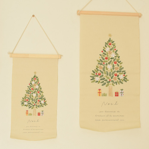 クリスマスツリータペストリー タペストリー・壁掛け 花結 通販
