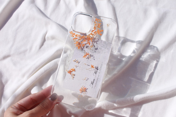 【初恋の朝】金木犀　iPhoneケース Android 全機種対応　スマホケース 3枚目の画像