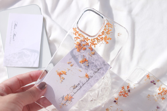 【初恋の朝】金木犀　iPhoneケース Android 全機種対応　スマホケース 7枚目の画像