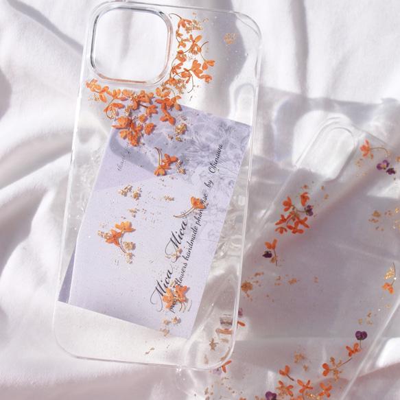 【初恋の朝】金木犀　iPhoneケース Android 全機種対応　スマホケース 6枚目の画像