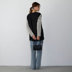 【ふんわり軽いVツイードライクベスト】裏地付き フリンジ 金ボタン　フォーマル　ブラック　再販 13枚目の画像