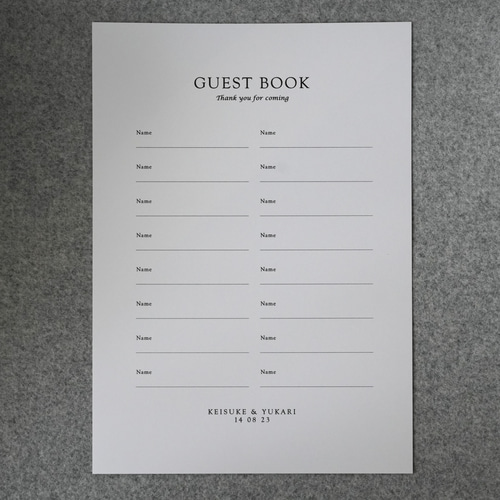 ウェルカムスペース　芳名帳　小物 芳名帳ゲストブックウェディング小物ウェルカムスペース