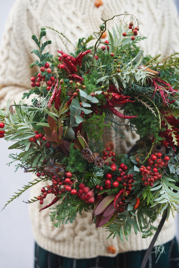 Red Christmas Wreath 3枚目の画像