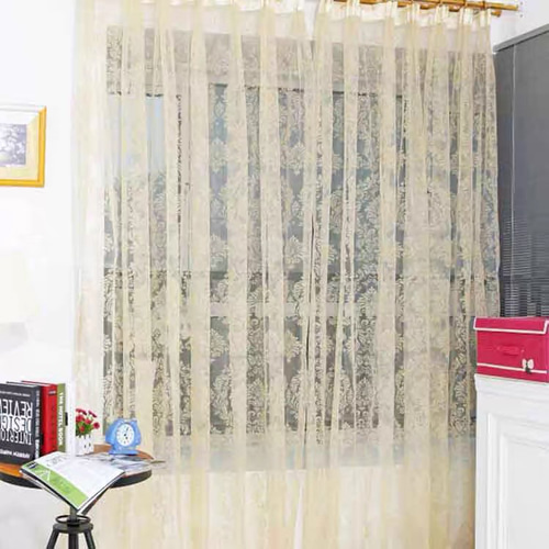 アンティークノッティンガムマドラスレース 花紋パネル 葉の輪舞曲複数色カーテン アンティークノッティンガムマドラスレース 花紋パネル 葉の輪