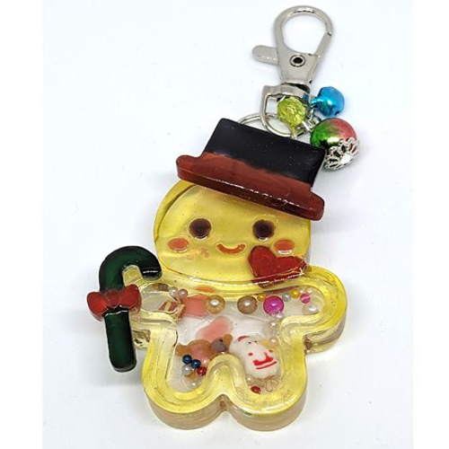 Aハンドメイド ジンジャーマンシェイカーキーホルダー クリスマス