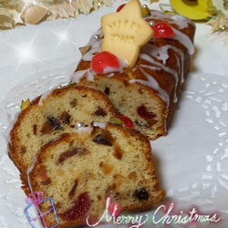クリスマスフルーツパウンドケーキ 2枚目の画像
