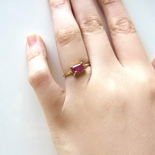 ルビーのリング ステップ・カット 指輪・リング Luciole Serpette 通販