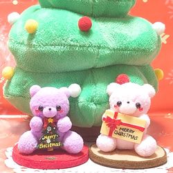 *↟⍋ポンポンXmas⍋↟*【A-4】カップ入り！クリスマスローズピンクベアちゃん( ◍•㉦•◍ )畄♡ 10枚目の画像