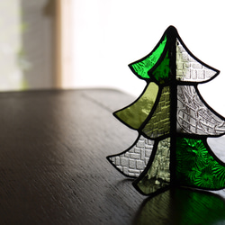 【m様専用オーダーページ】ステンドグラス　クリスマスツリー　a（ミックスカラー） 3枚目の画像
