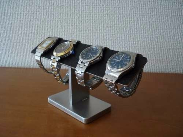 Xmasプレゼントに　 4本掛けブラックバー腕時計スタンド　 3枚目の画像