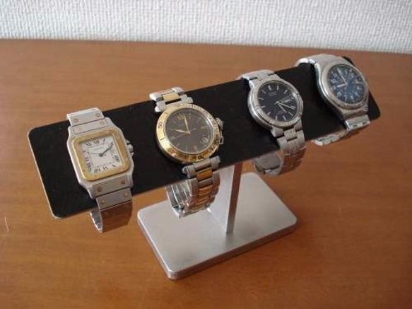 Xmasプレゼントに　 4本掛けブラックバー腕時計スタンド　 10枚目の画像