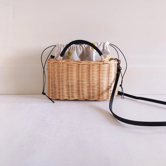 カープラタンユニフォーム型ポシェットカゴ籐