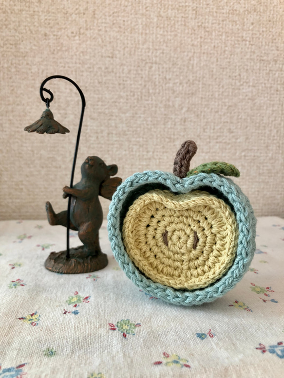 りんごのトレー オブジェにも〜 あみぐるみ koyagi 通販