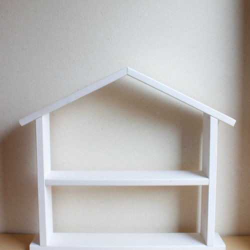 ピスタチオ×Snow white おうち型ディスプレイラック 棚・シェルフ