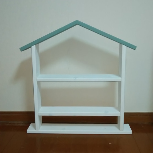 ピスタチオ×Snow white おうち型ディスプレイラック 棚・シェルフ