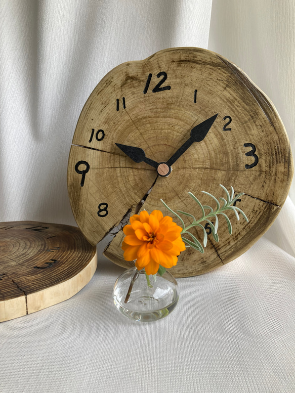 木製(ヒノキ)　置き時計　掛け時計　おまけの鍋敷② 3枚目の画像