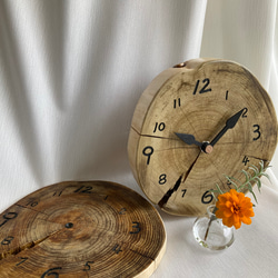 木製(ヒノキ)　置き時計　掛け時計　おまけの鍋敷② 2枚目の画像