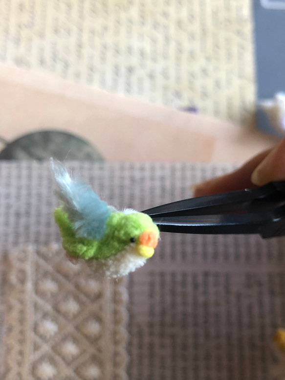 ミニチュア　コザクラインコ　モールアート　極小 10枚目の画像