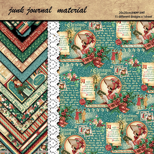 コラージュ 海外 背景紙 デザインペーパー 紙モノ クリスマス おすそ分け