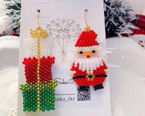 クリスマス★サンタ 雪だるま アシメ♡Xmas ボール♪︎サージカルピアス クリスマス☆サンタ 雪だるま アシメ♡Xmas ボール