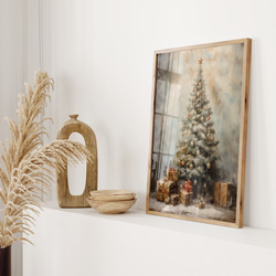冬 クリスマスツリー Merry Christmas / インテリアポスター 海外アート / XMAS 7 4枚目の画像