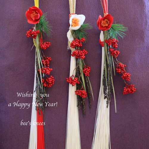 2024 シンプルモダン正月飾り 水引飾り 色違い3色 しめ縄・しめ飾り