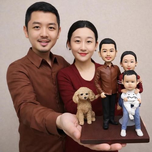 写真から作る家族フィギュア｜オーダーメイド家族 にそっくり似顔人形