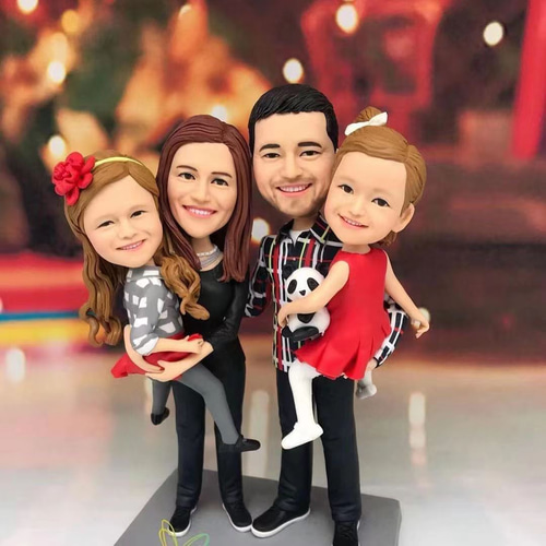 家族記念日 プレゼント 家族写真 記念品 オーダーメイド 似顔絵 人形