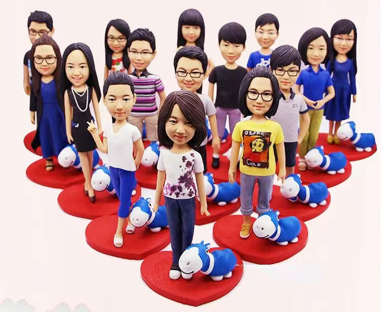 会社 先輩 同僚 記念品 似顔絵 人形❤法人 創業・創立 周年記念 贈答品 肖像画 写真入り フィギュア❤送別会・歓迎会