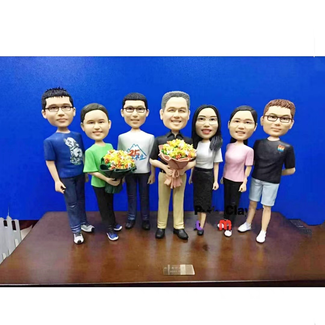 会社 先輩 同僚 記念品 似顔絵 人形❤法人 創業・創立 周年記念 贈答品 肖像画 写真入り フィギュア❤送別会・歓迎会