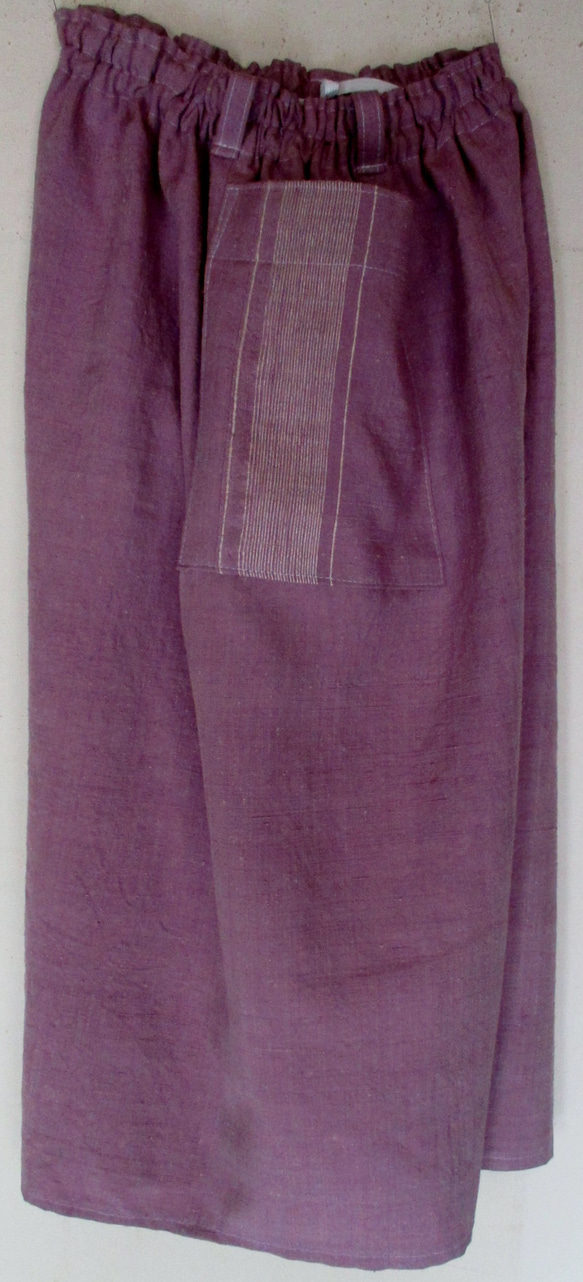 ７４６１　正絹の反物で作ったワイドハーフパンツ　#送料無料 8枚目の画像