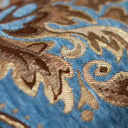 インテリアファブリック　シェニール織　巾着バッグ（ブルー） 7枚目の画像