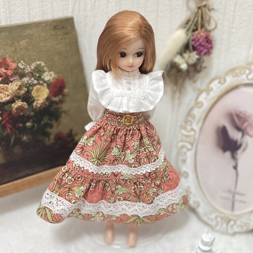 22cmドール服リカちゃん ピュアニーモ 白のフリルシャツ 1 その他人形