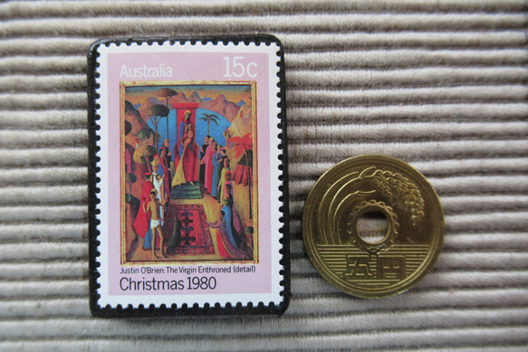 オーストラリア　クリスマス切手ブローチ9103 3枚目の画像