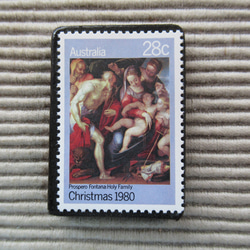 オーストラリア　クリスマス切手ブローチ9104 1枚目の画像