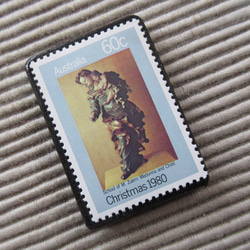 オーストラリア　クリスマス切手ブローチ9105 2枚目の画像