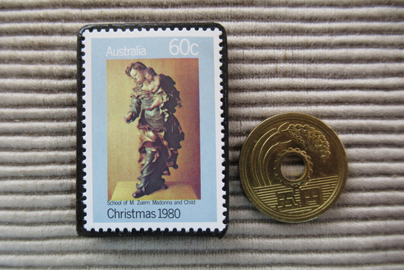 オーストラリア　クリスマス切手ブローチ9105 3枚目の画像